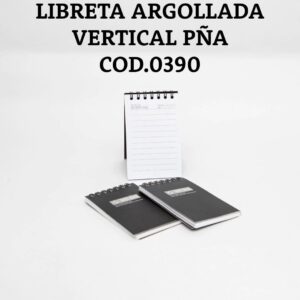 LIBRETA ARGOLLADA VERTICAL PÑA