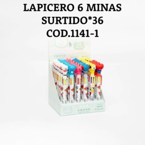 LAPICERO 6 MINAS SURTIDO